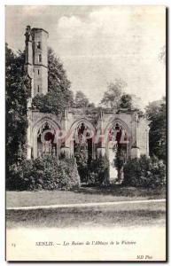 Old Postcard Senlis The ruins of L Abbaye Victory