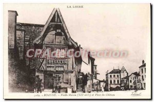 Old Postcard Roanne Old House