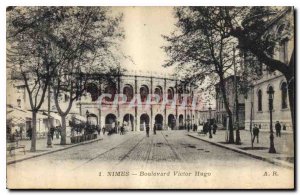 Postcard Old Nimes Boulevard Victor Hugo