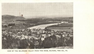 Vintage Postcard 1900's View of Delaware Valley from Knob Milford Pike Co. Penn