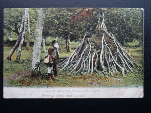 Hampshire New Forest BRUSHER MILLS Snake Catcher c1904 Postcard by F.G.O. Stuart