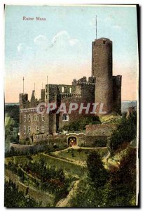 Old Postcard Chateau Ruin Maus