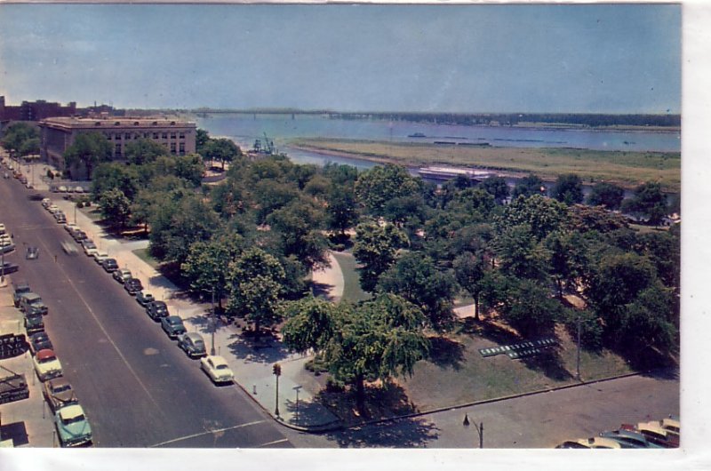 Confederate Park, Post office & Mississippi River, Memphis, Tennessee !