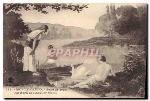 Old Postcard Monte Carlo Game Room at the Water Edge by Hodebert