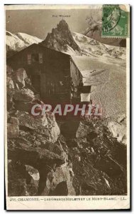 Old Postcard Chamonix Les Grands Mulets and Mont Blanc