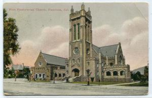 First Presbyterian Church Pasadena California 1908 postcard