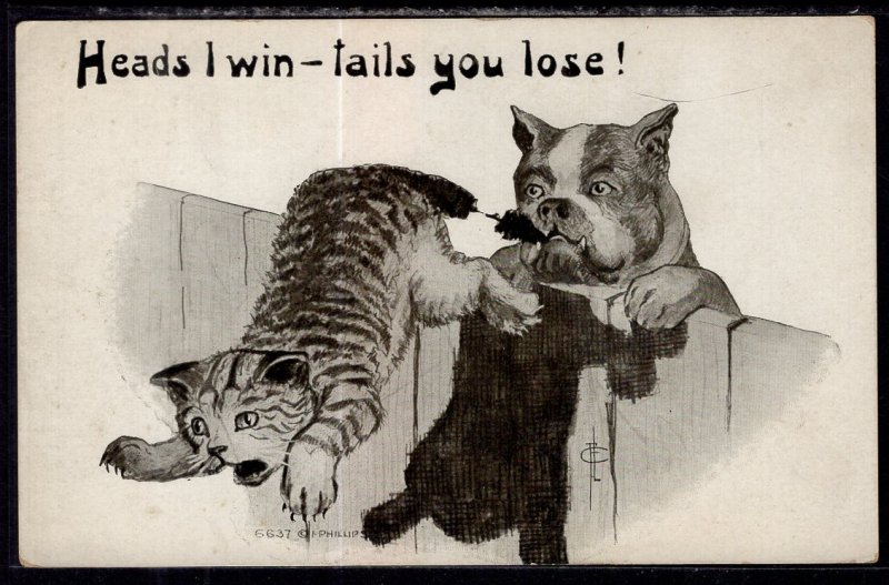 Heads I win Tails You Lose Cat and Dog Comic