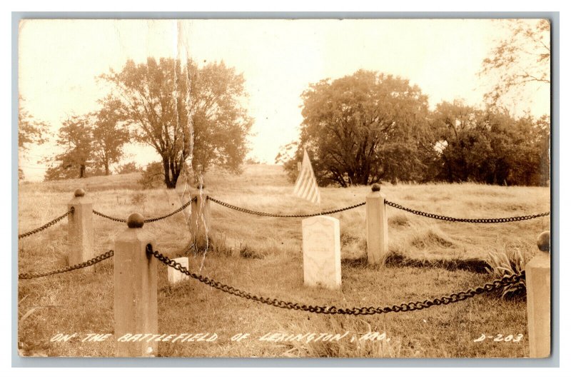 Postcard MO On The Battlefield Of Lexington MO Vintage Standard View RPPC Card 