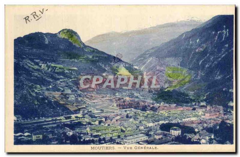 Old Postcard Moutiers Vue Generale