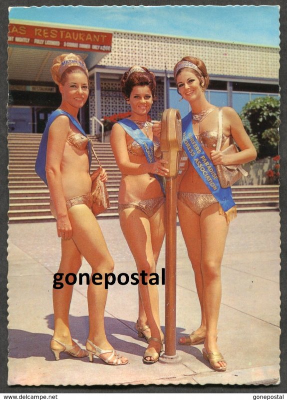 dc629 - Australia GOLD COAST Queensland 1960s Meter Maids. Bikini Pin-up Girls