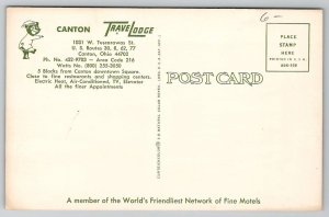Canton Ohio Travel Lodge Hotel Postcard E27