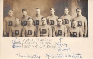 University of South Dakota Clark Brown and Harry Brown real photo Vermillion SD 