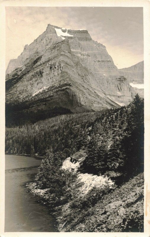 1911 RPPC Birdseye View St. Mary Lake Glacier National Park 2R3-551