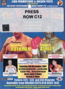 Sebastian Rothman vs Crawford Ashley Boxing 2001 Press Pass