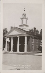 RPPC Postcard Lincoln Shrine Metamora IL