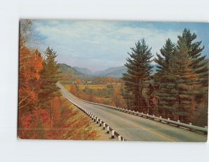 Postcard View along the Pemigewasset Valley entering Franconia Notch, N. H. 