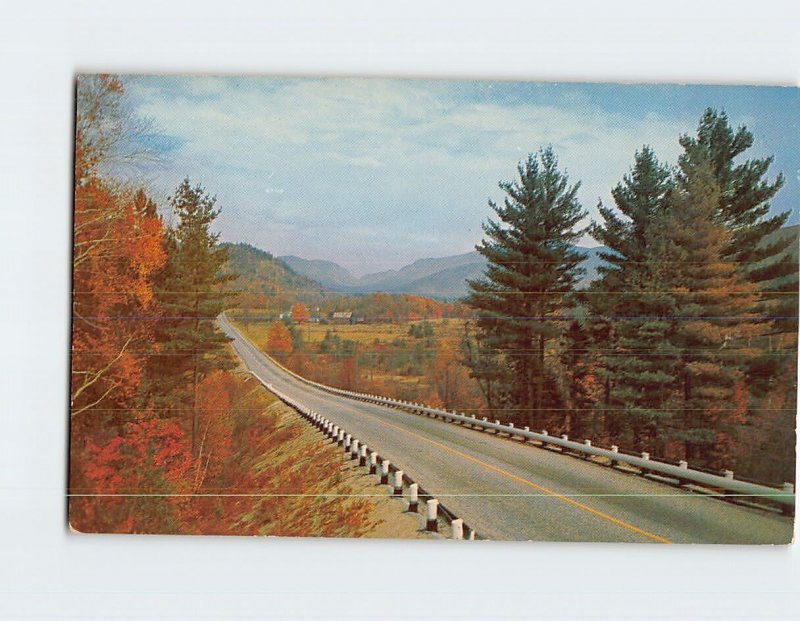 Postcard View along the Pemigewasset Valley entering Franconia Notch, N. H. 