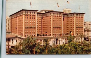 Biltmore Hotel Los Angeles CA California Linen Postcard VTG UNP Unused Birds Eye 