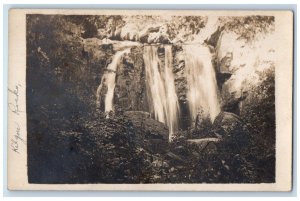 c1910's Kilgore Rocks Waterfalls State Park Maryland MD RPPC Photo Postcard