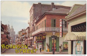 Bourbon Street, New Orleans, Louisiana, PU-1968