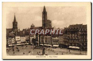 Old Postcard Strasbourg Place Kleber