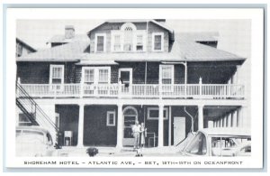 c1940's Oceanfront Shoreham Hotel Atlantic Avenue Ocean City NJ Postcard