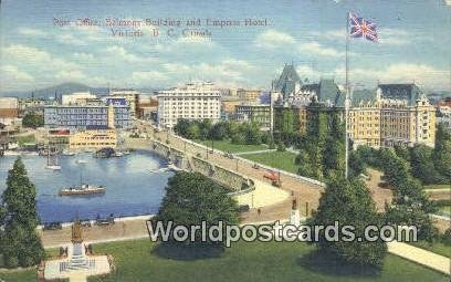 Post Office, Belmont Buildings Victoria British Columbia, Canada Writing On B...