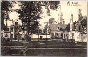 Bruges Interieur du Beguinage Ten Wijngaerde Bruges Belgium Postcard