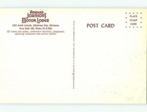 Unused Pre-1980 HOJO - HOWARD JOHNSON MOTEL Oklahoma City Oklahoma OK s6905