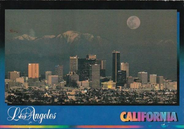 California Los Angeles Skyline At Night