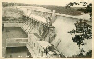 Birdseye View Bull Shoals Dam Arkansas RPPC Photo #645 Postcard 20-11242