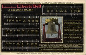 Independence Liberty Bell Patriotic Melody Song Sheet Music Vintage Postcard