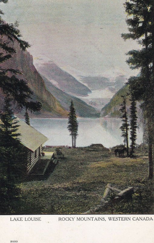 ALBERTA, Canada, 1900-1910s; Lake Louise, Rocky Mountains, Western Canada