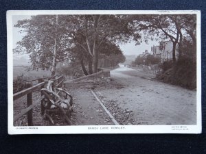 Stockport ROMILEY Sandy Lane shows BESPOKE BENCH c1920s RP Postcard by Thompson