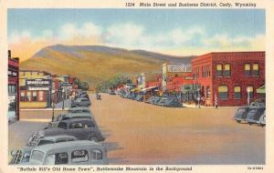 Cody Wyoming Main Street Antique Postcard J39555