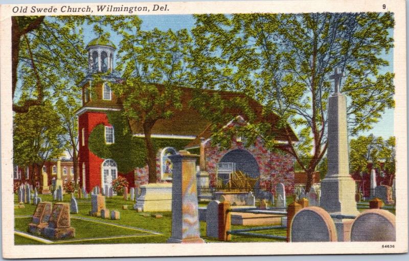 postcard DE Old Swede Church, Wilmington Delaware