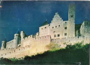 BF13627 carcassonne le chateau comtal vu du nuit france front/back image