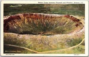 Arizona AZ, Meteor Crater, South of Highway, Between Winslow Flagstaff, Postcard