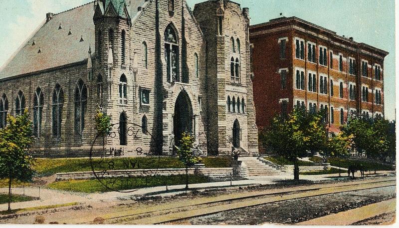 1907-15 Omaha Neb. NE Nebraska St. John's Church & Creighton College DB Postcard