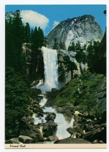 Postcard Vernal Fall Yosemite National Park California Continental View Card