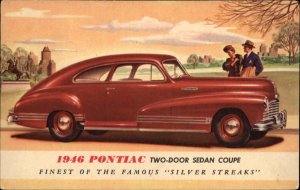 Car Auto Advertising Pontiac Silver Streak ART DECO c1946 Postcard