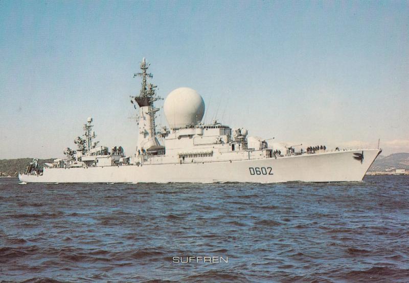 Suffren French War Boat Marine Nationale Military Ship Postcard