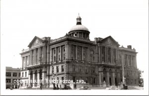 Real Photo Postcard Court House in Huntington, Indiana