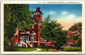 The Highsmith Hospital Fayetteville North Carolina NC Building & Ground Postcard