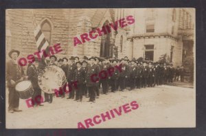 Aurora ILLINOIS RPPC 1910 G.A.R.  POST NO. 20 Civil War Veterans AMERICAN FLAG