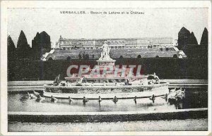 Postcard Old Versailles Latona fountain and the Castle