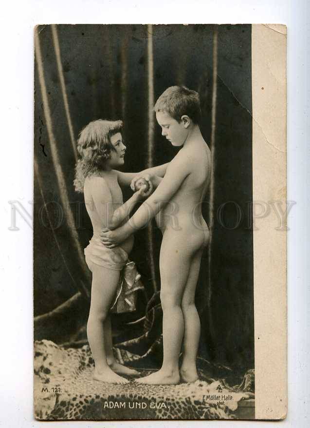 Kidy Vintage Nazi - 234050 ADAM & EVE Eva APPLE Nude Kids Vintage PHOTO Moller PC | Topics -  Risque - Women - Other, Postcard / HipPostcard