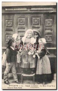 Old Postcard Family Brittany Lorient Lorient La Bonne Grand Folklore Costume Cap