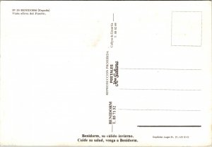 Postcard Spain Benidorm Aerial View Harbor Beach