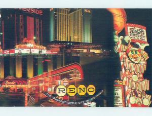 Unused Pre-1980 MONTAGE OF HOTEL SCENES ON POSTCARD Reno Nevada NV F6762